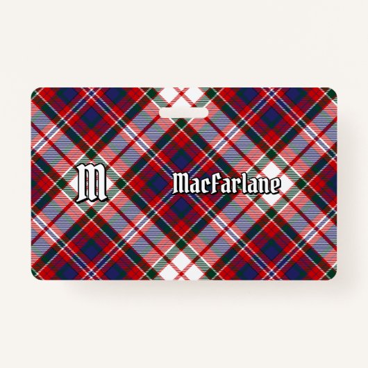 クランマクファーレンドレスタータンチェック バッジ (正面)