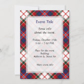 クランマクファーレンドレスタータンチェック 招待状 (裏面)