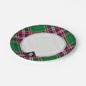 クランマクファーレンモダン狩りタータンチェック ペーパープレート (アングル)