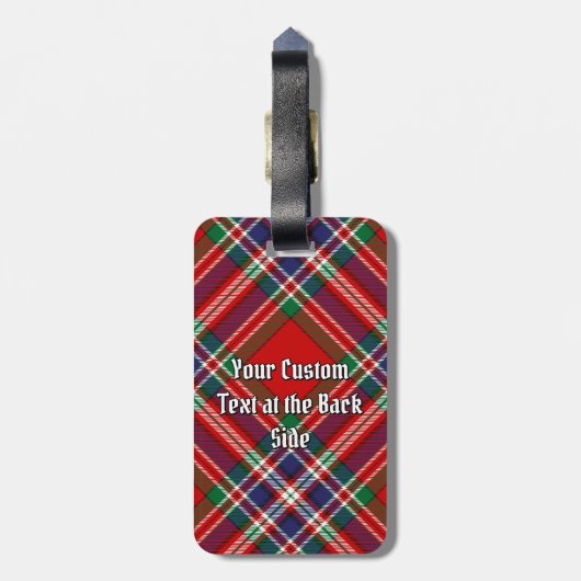 クランマクファーレンレッドタータンチェック ラゲッジタグ (裏面縦)