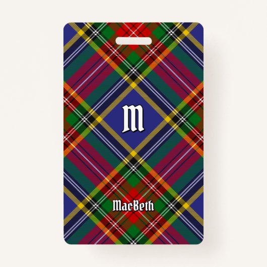 クランマクベスタータンチェックバッジ バッジ (正面)