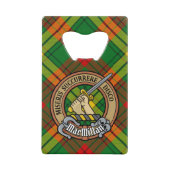 クランマクミランクレストオーバータータンチェック クレジットカード栓抜き (正面)