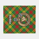 クランマクミランクレストオーバータータンチェック フリースブランケット (正面(横))