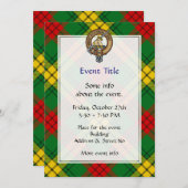 クランマクミランクレストオーバータータンチェック 招待状 (正面/裏面)