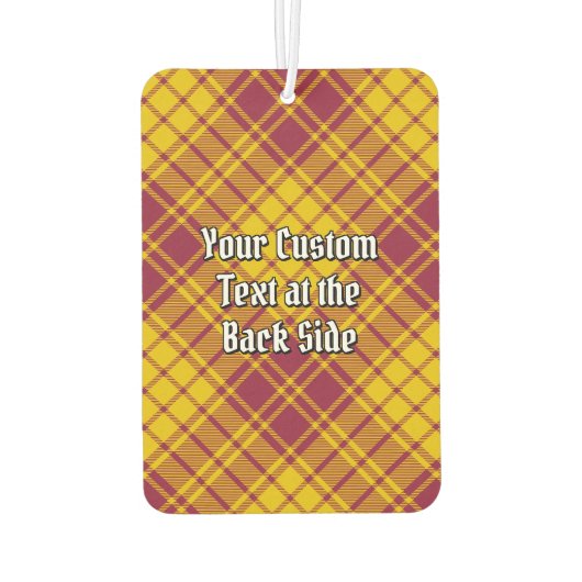 クランマクミランクレストオーバードレスタータンチェック カーエアーフレッシュナー (裏面)