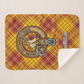 クランマクミランクレストオーバードレスタータンチェック シェルパブランケット (正面(横))