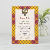 クランマクミランクレストオーバードレスタータンチェック 招待状 (スタンド正面)