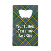 クランマクミランクレストオーバー狩りタータンチェック クレジットカード栓抜き (裏面)