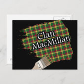クランマクミランスコットランドタータンチェックブ絵を描ラシブラシ ポストカード (正面/裏面)