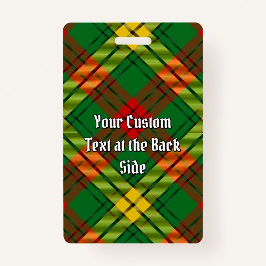 クランマクミランタータンチェック バッジ (裏面)