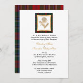 クランマクラインティスルタータンチェック結婚式招待状 招待状 (正面/裏面)