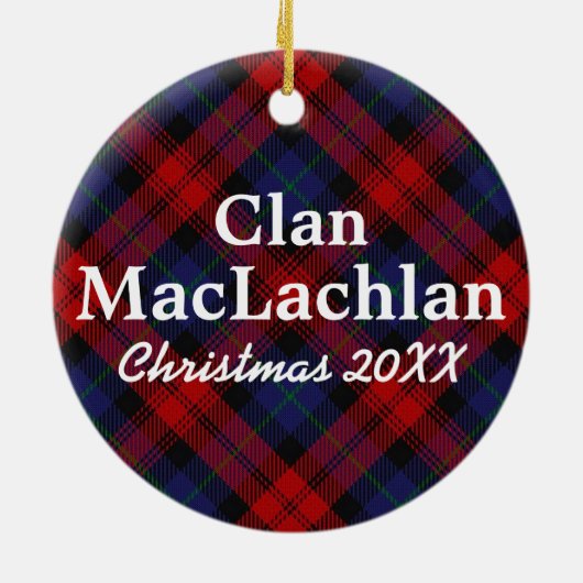 クランマクラクラクラランスコットランドタータンチェック セラミックオーナメント (裏面)