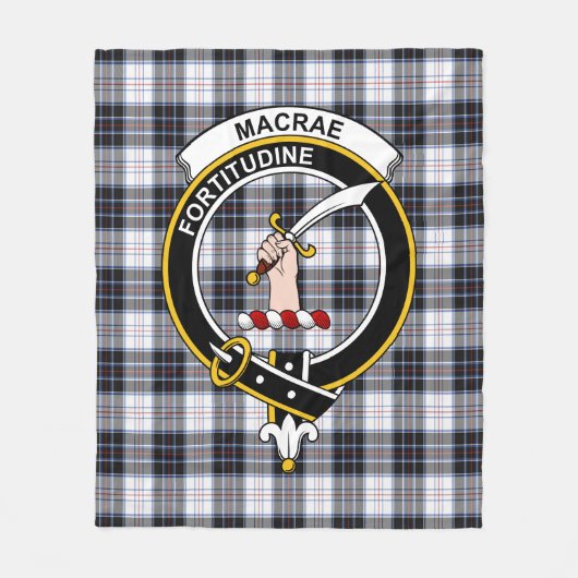 クランマクラードレスモダンタータンチェックプレイド フリースブランケット (正面)