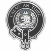 クランマクラーレンクレスト&タータンチェック シール (正面)