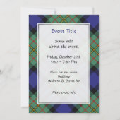 クランマクラーレンタータンチェック 招待状 (裏面)