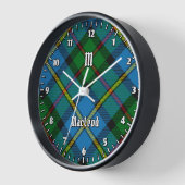 クランマクレオッド狩りタータンチェック 壁時計 (傾斜)