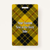 クランマクレオドオブルイスタータンチェック バッジ (裏面)