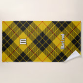 クランマクレオドオブルイスタータンチェック ビーチタオル (正面)