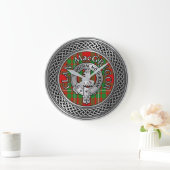 クランマクレガークレスト&タータンチェックノット ラージ壁時計 (ホーム)