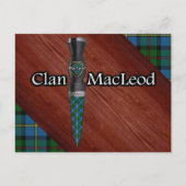 クランマクレッドタータンチェックスギアンドゥブレード ポストカード (正面)