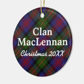 クランマクレナンスコットランドタータンチェック セラミックオーナメント (左)