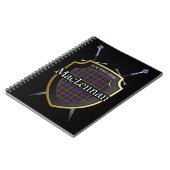 クランマクレナンタータンチェックシールド&ソード ノートブック (左側)