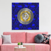 クランマクロドクレスト&タータンチェックノットオンティスル キャンバスプリント (インサイチュ (リビング))