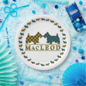 クランマクロドスコットランドタータンチェックスコッチドッグス ペーパープレート (パーティー)