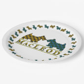 クランマクロドスコットランドタータンチェックスコッチドッグス ペーパープレート (アングル)