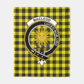 クランマクロドルイスモダンタータンチェックプレイド フリースブランケット (正面)