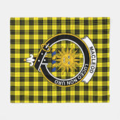 クランマクロドルイスモダンタータンチェックプレイド フリースブランケット (正面(横))