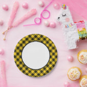 クランマクロードタータンチェック縁ど ペーパープレート (パーティー)