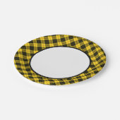 クランマクロードタータンチェック縁ど ペーパープレート (アングル)