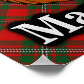 クランマグレゴールスコットランドタータンチェック ポスター (角)