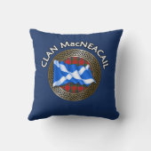 クランマケアシールタータンチェックノット&フラグ クッション (裏面)