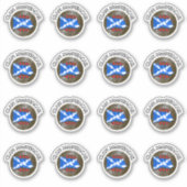 クランマケアシールタータンチェックノット&フラグ シール (正面)