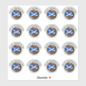 クランマケアシールタータンチェックノット&フラグ シール (シート)