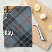 クランマッカイクレストオーバーブルータータンチェック キッチンタオル (四つ折り)