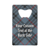 クランマッカイクレストオーバーブルータータンチェック クレジットカード栓抜き (裏面)