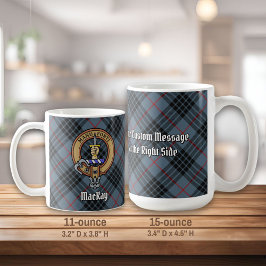 クランマッカイクレストオーバーブルータータンチェック コーヒーマグカップ