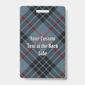 クランマッカイクレストオーバーブルータータンチェック バッジ (裏面)