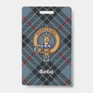クランマッカイクレストオーバーブルータータンチェック バッジ