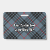 クランマッカイクレストオーバーブルータータンチェック バッジ (Back)