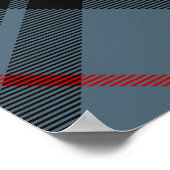 クランマッカイクレストオーバーブルータータンチェック ポスター (角)