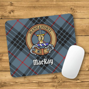 クランマッカイクレストオーバーブルータータンチェック マウスパッド