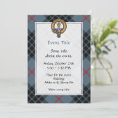 クランマッカイクレストオーバーブルータータンチェック 招待状 (スタンド正面)