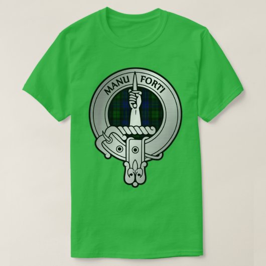 クランマッカイクレストタータンチェック1 Tシャツ (デザイン正面)
