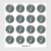 クランマッカイクレスト&タータンチェックノットシール シール (シート)