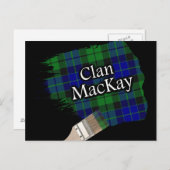 クランマッカイスコットランドタータンチェックブ絵を描ラシブラシ ポストカード (正面/裏面)