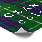 クランマッキンタイアカラーズオブスコットランドタータンチェック ポスター (角)